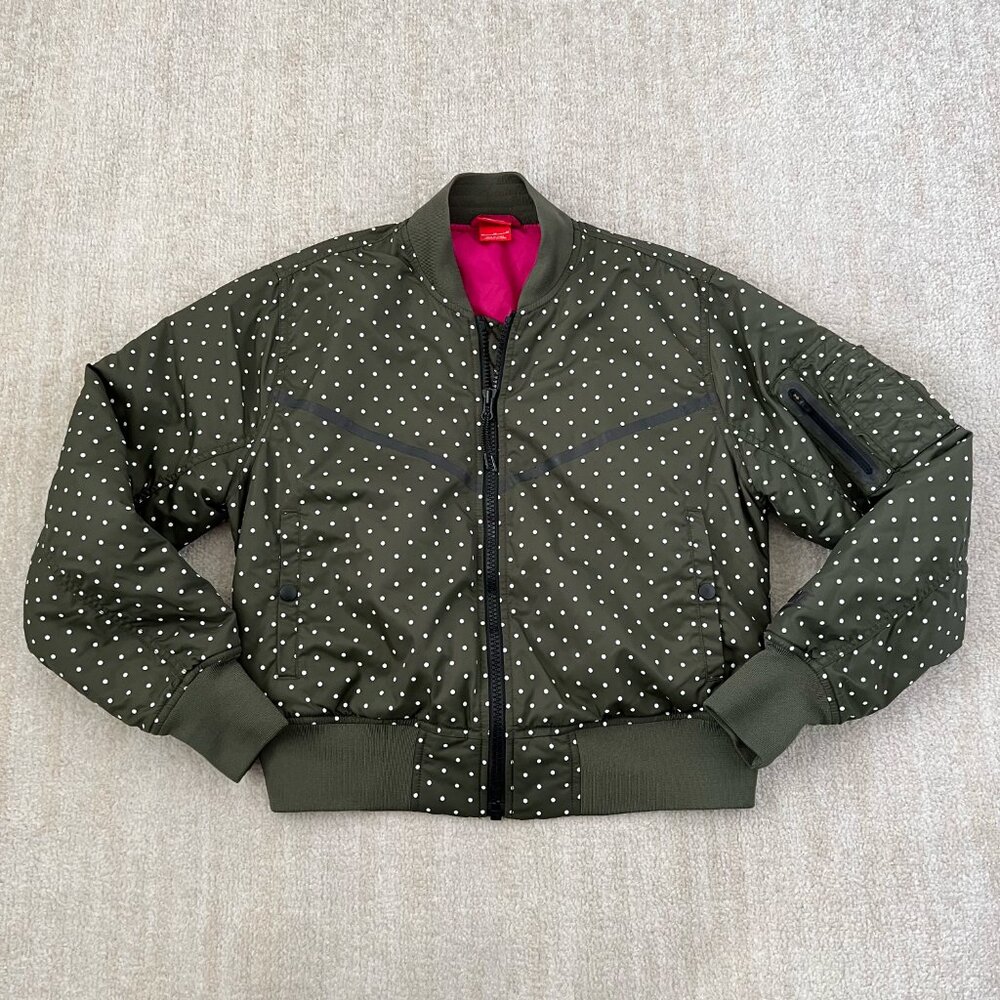 Nike Track and Field Windbomber Polka Dot Zip Up Jacket M